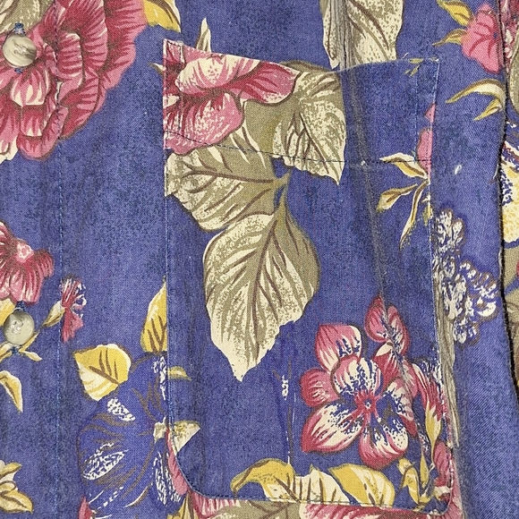 Apparel Workshop Floral Short Sleeve Button Down Men's Shirt Size M - Picture 5 of 7